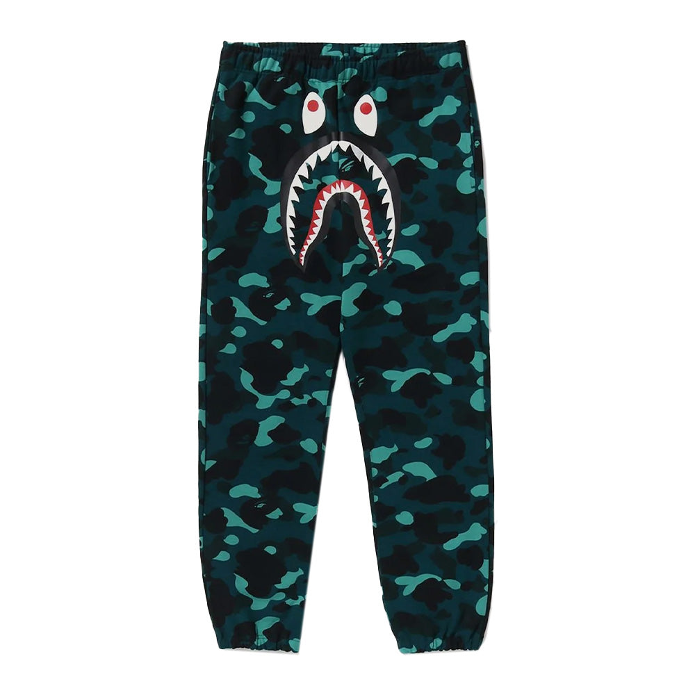A Bathing Ape Color Camo Shark Sweat Pant - Green