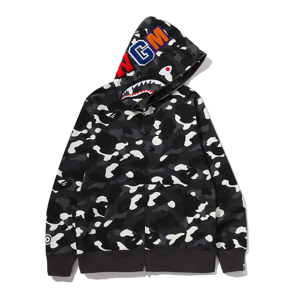 A Bathing Ape City Camo "Glow In The Dark" Full Zip Shark Hoodie