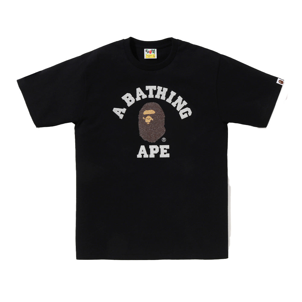 A Bathing Ape Glass Beads College SS Tee - Black