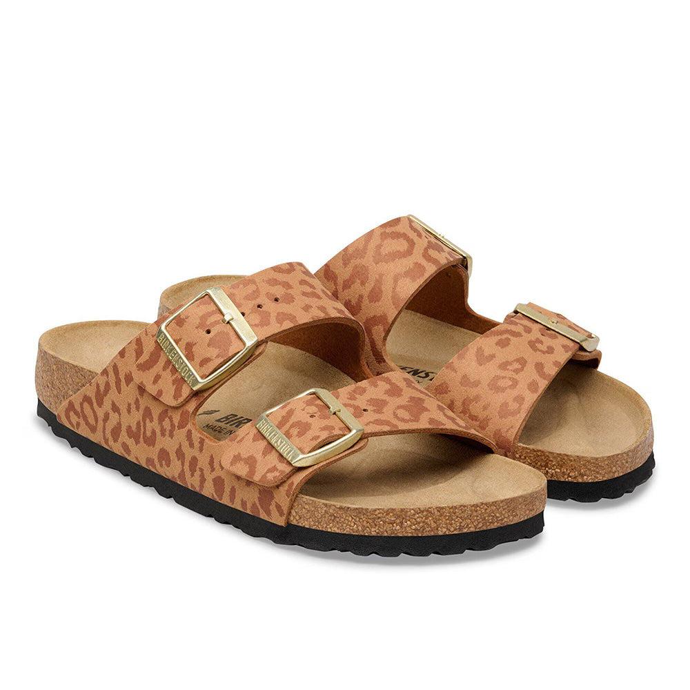 Birkenstock Arizona "Leopard" SYN Leo - Pecan