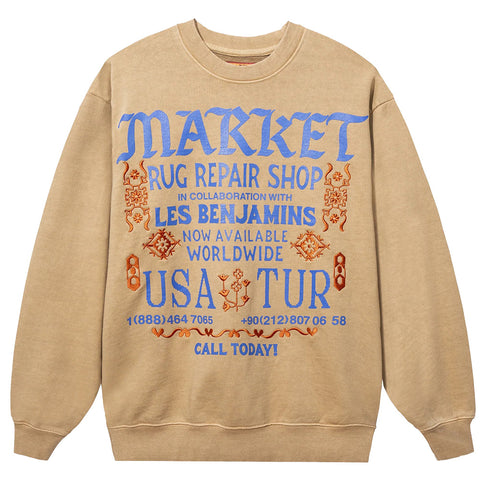 Les Benjamins X Market  Rug Repair Crewneck Sweater