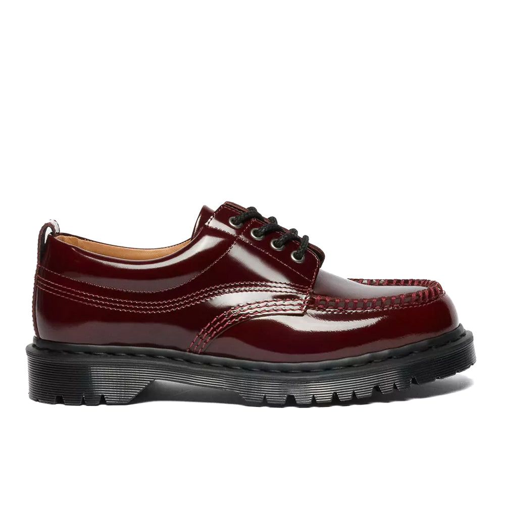 ロンスプ　ローレグ　ストーンレッド　ML L Dr. Martens Lowell Lacquered Leather Moc Toe - Cherry Red – Fresh