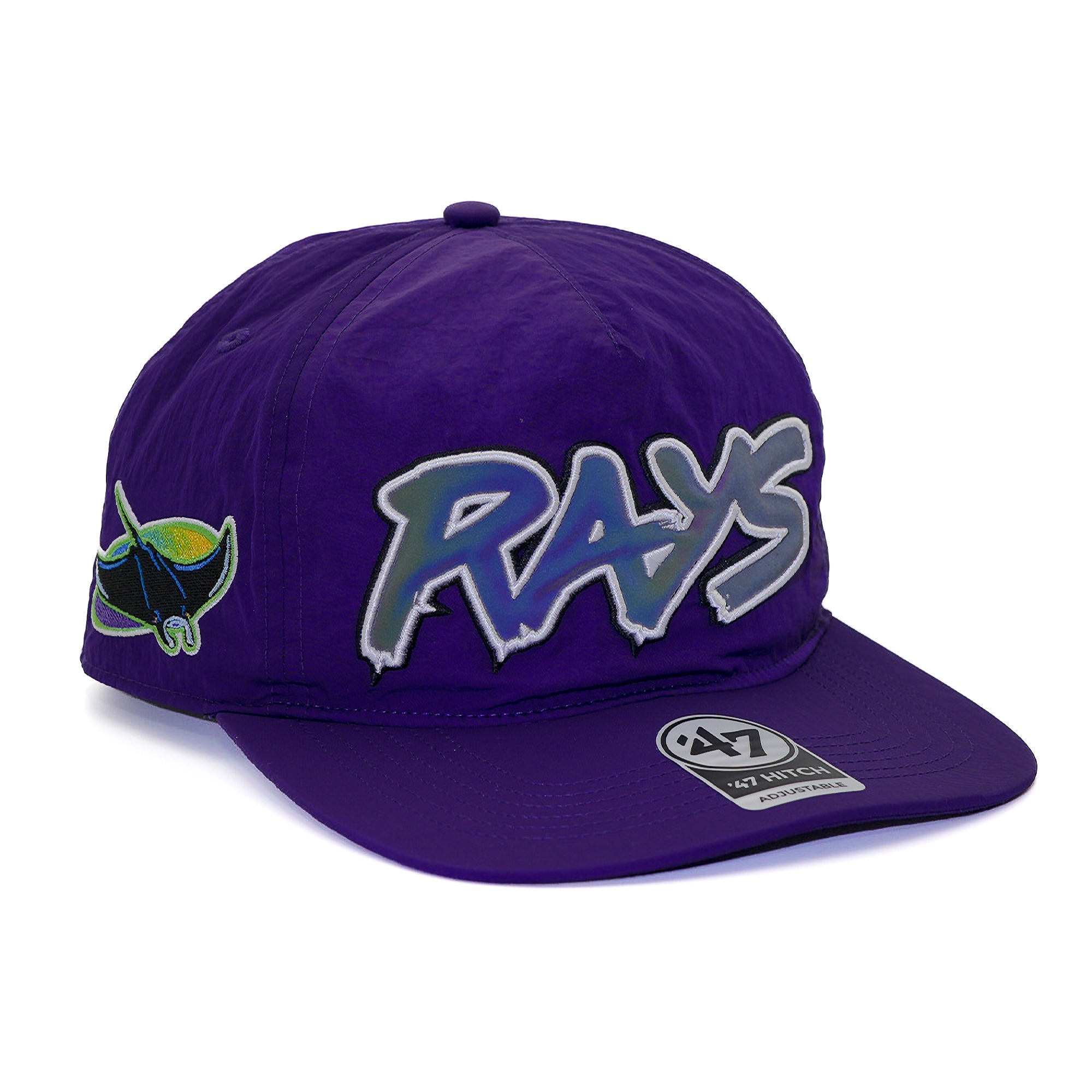 47 x FRSH x Tampa Bay Rays "Iridium" OG SCRIPT- Nylon Hitch LC Snapback