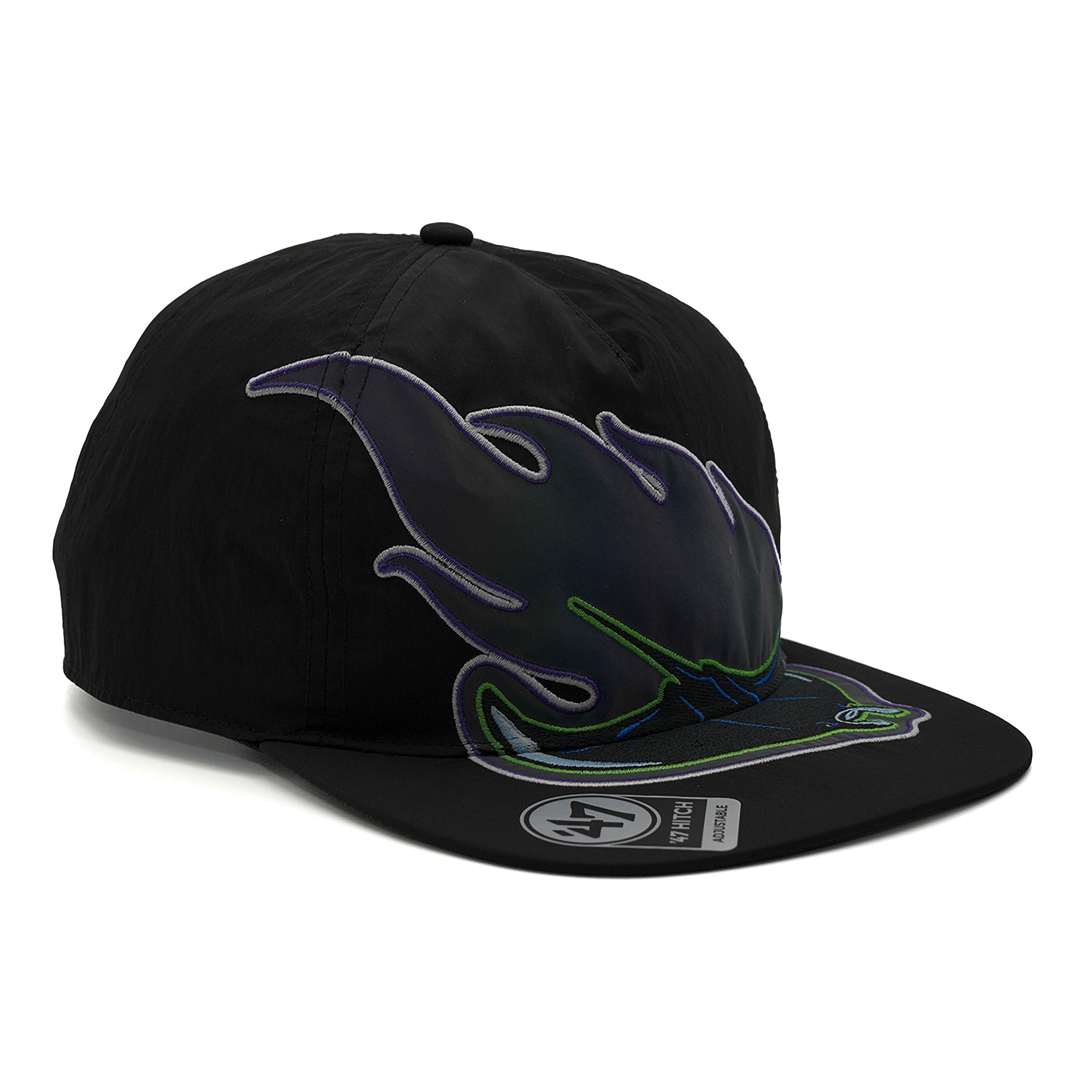 47 x FRSH x Tampa Bay Rays "Iridium" Flame Ray- Nylon Hitch LC Snapback