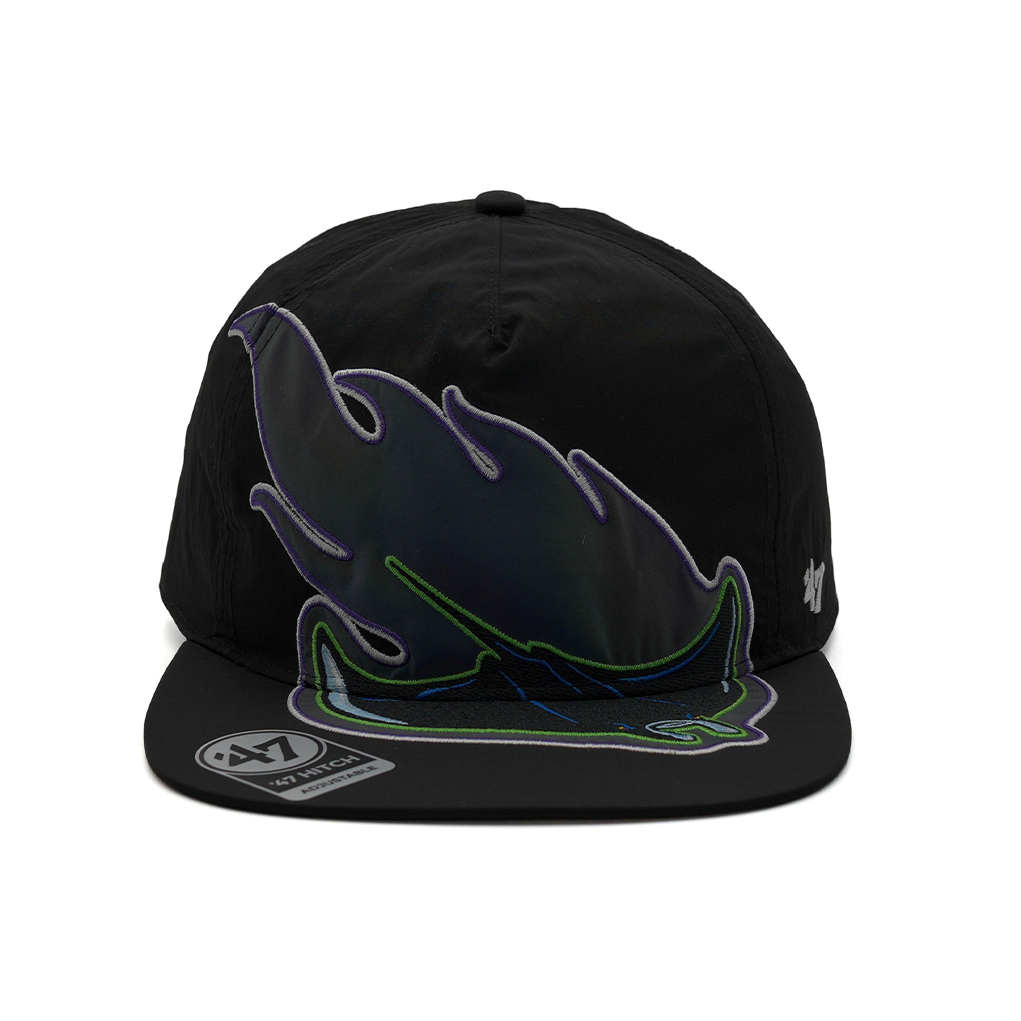 47 x FRSH x Tampa Bay Rays "Iridium" Flame Ray- Nylon Hitch LC Snapback