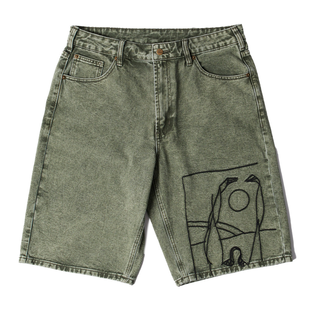 Parra Protect The Sun Denim Shorts