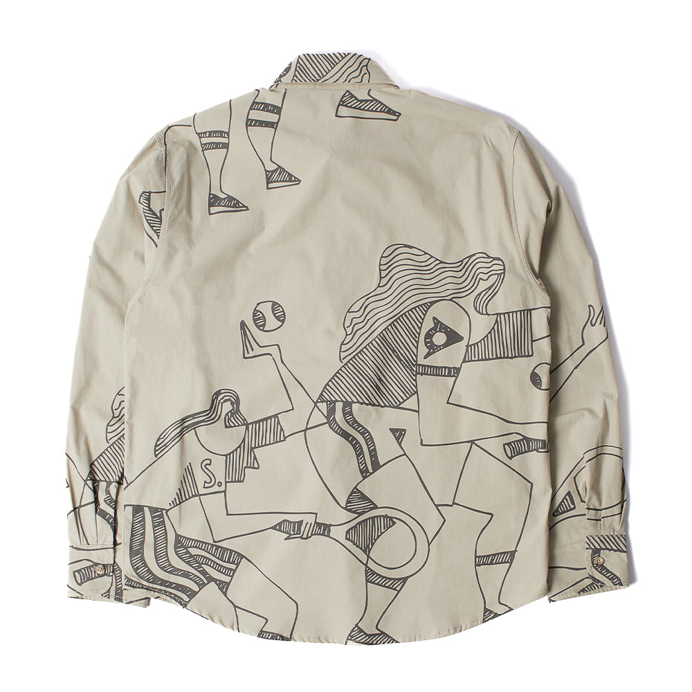 Parra Pen Drawing LS Button Up Shirt