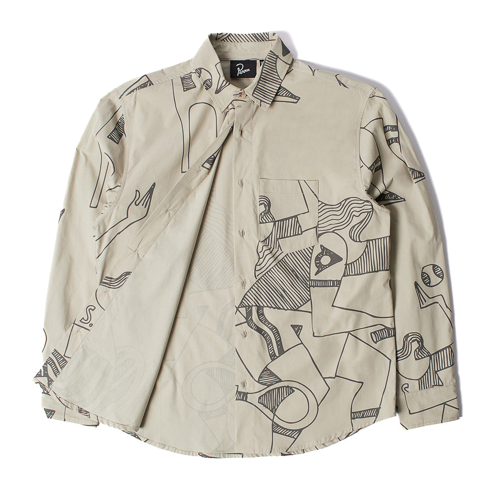 Parra Pen Drawing LS Button Up Shirt