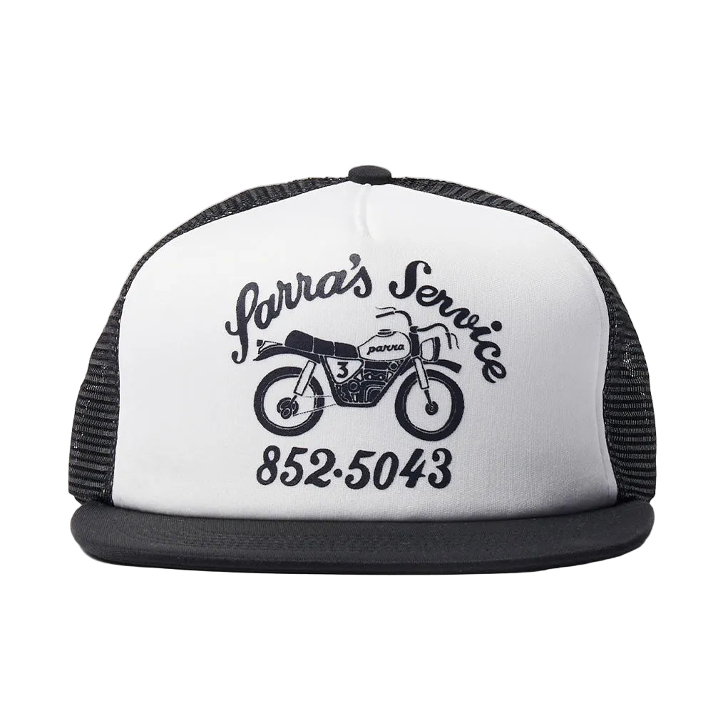 Parra Moto Service Foam Front Mesh Trucker Snapback - Black