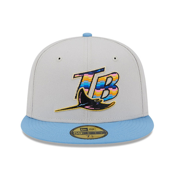 New Era Cap 59FIFTY Tampa Bay Devil Rays 10 Seasons Patch Oversized Logo Pack FR Exclusive 7 / Black/Dark Seaweed/Snow Grey / 5950 Fitted