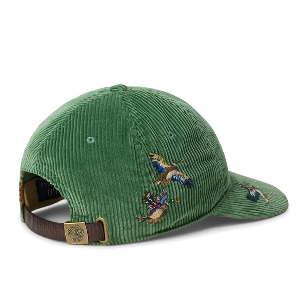 Polo Ralph Lauren Embroidered Duck 5 Panel Corduroy Strapback Hat