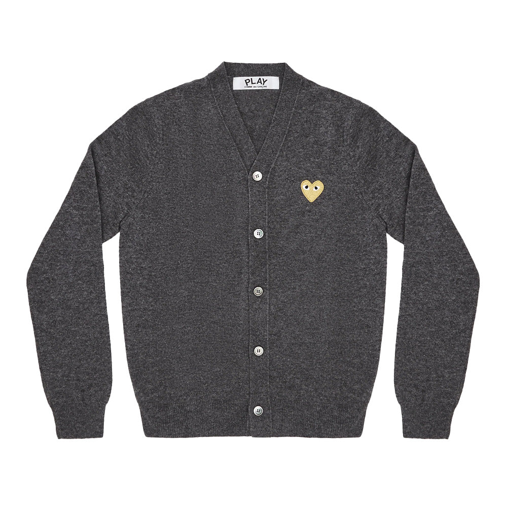 COMME des GARCONS Play カーディガン ゴールド Comme des Garçons PLAY Gold Heart LS Cardigan – Fresh Rags FL