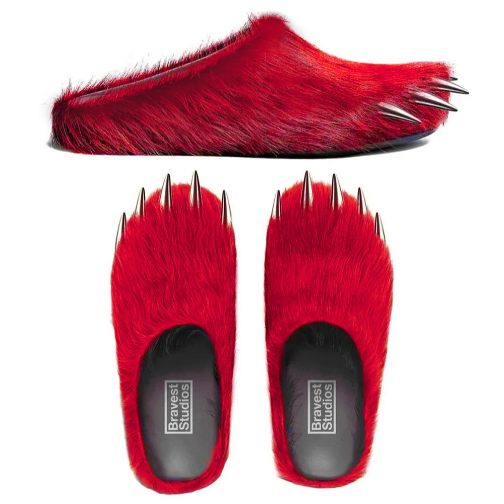 Bravest Studios Bear Claw Mules - Red
