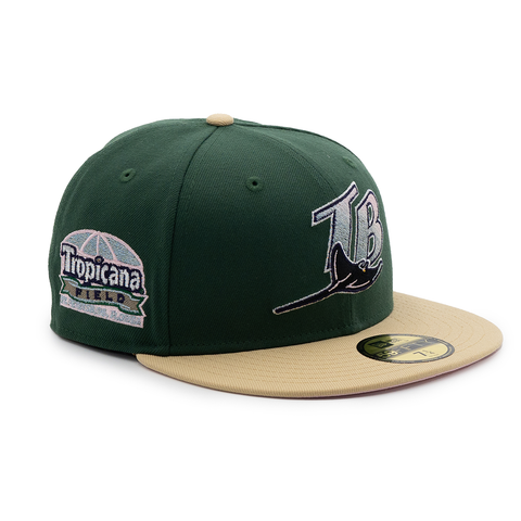 NEW ERA X FRESH RAGS 59FIFTY Florida Marlins Script 100th World Series SIDE PATCH - Vegas Gold