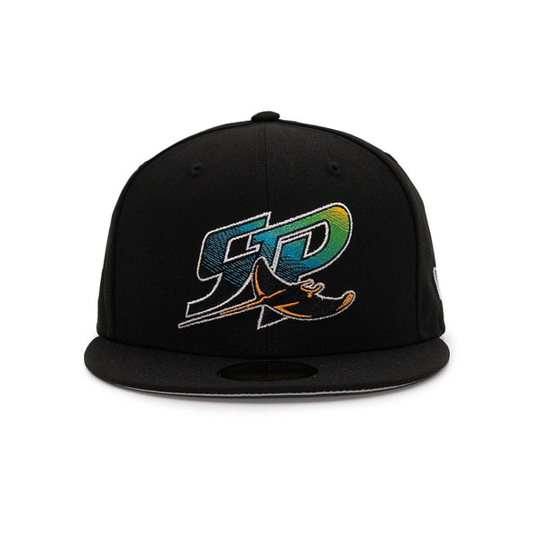 New Era Tampa Bay Rays Black Inaugural Season 1998 Black Throwback Edition 59FIFTY Fitted Hat