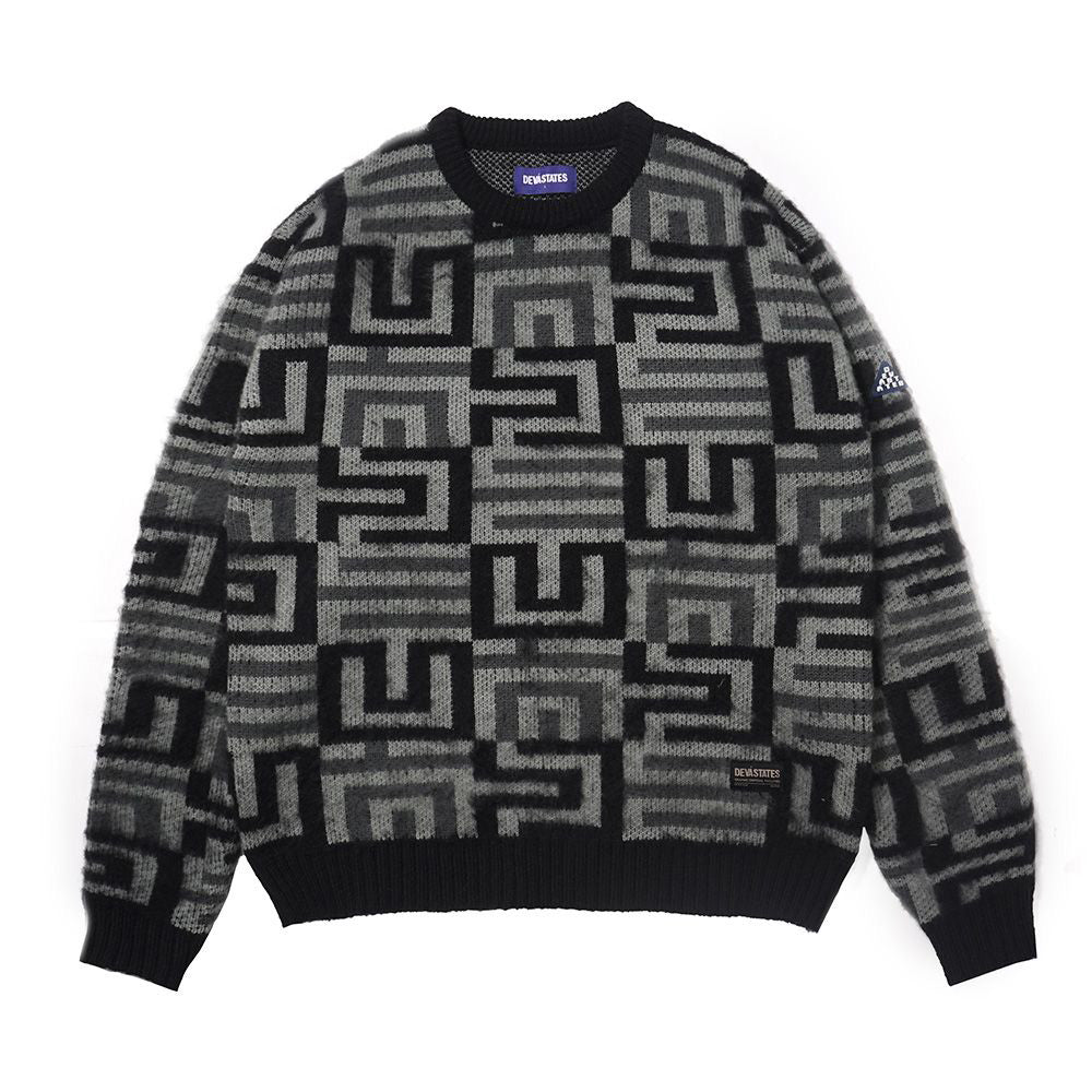 DevàStates Maze Brushed Knit Crewneck Sweater