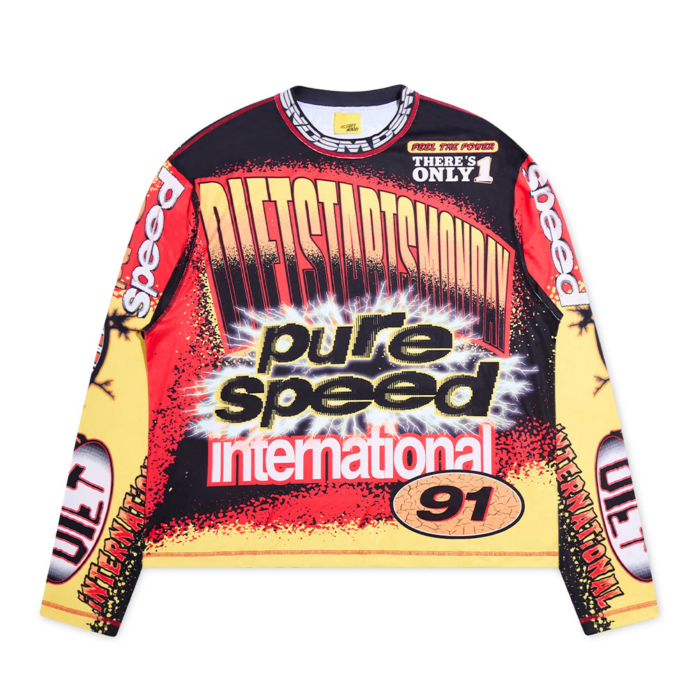 Diet Starts Monday MX Racing Jersey LS Tee - Black