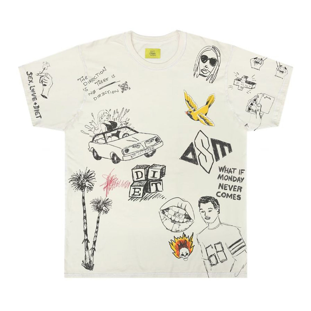 Diet Starts Monday Doodle SS Tee