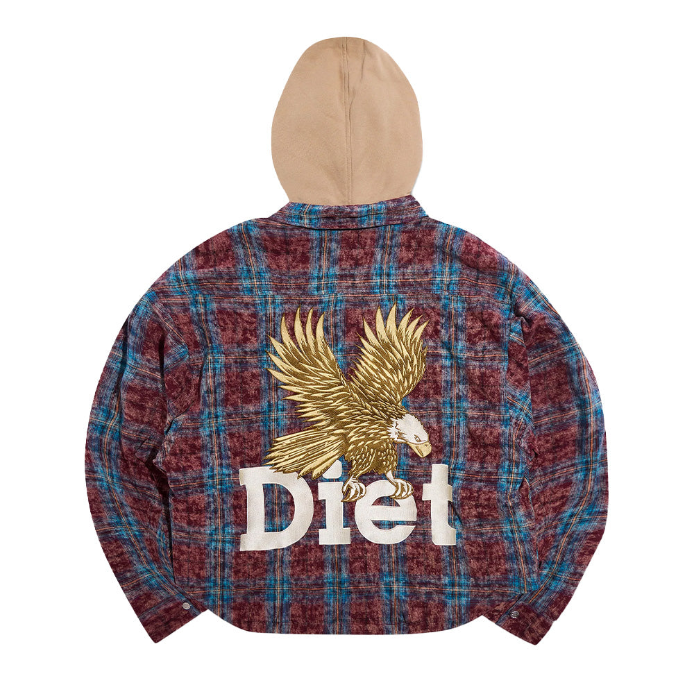 Diet Starts Monday Eagle Hooded Flannel