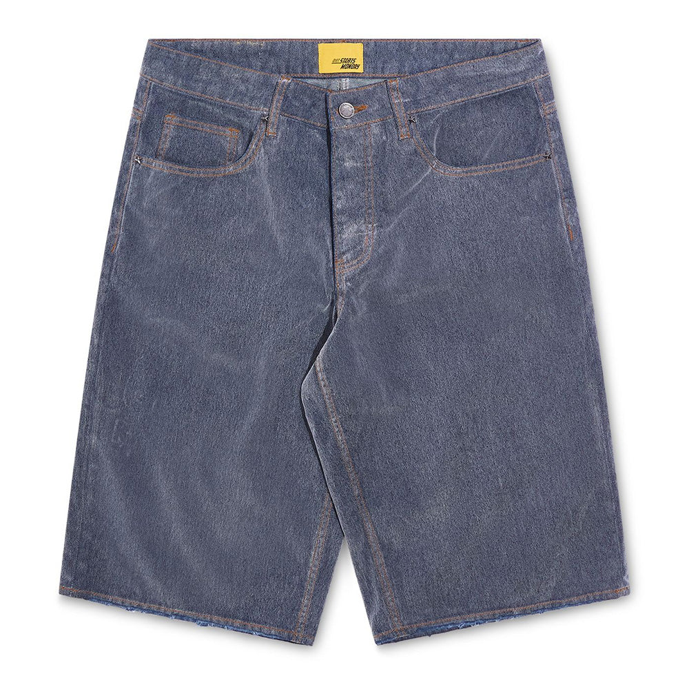 Diet Starts Monday Arch Denim Shorts - Grey