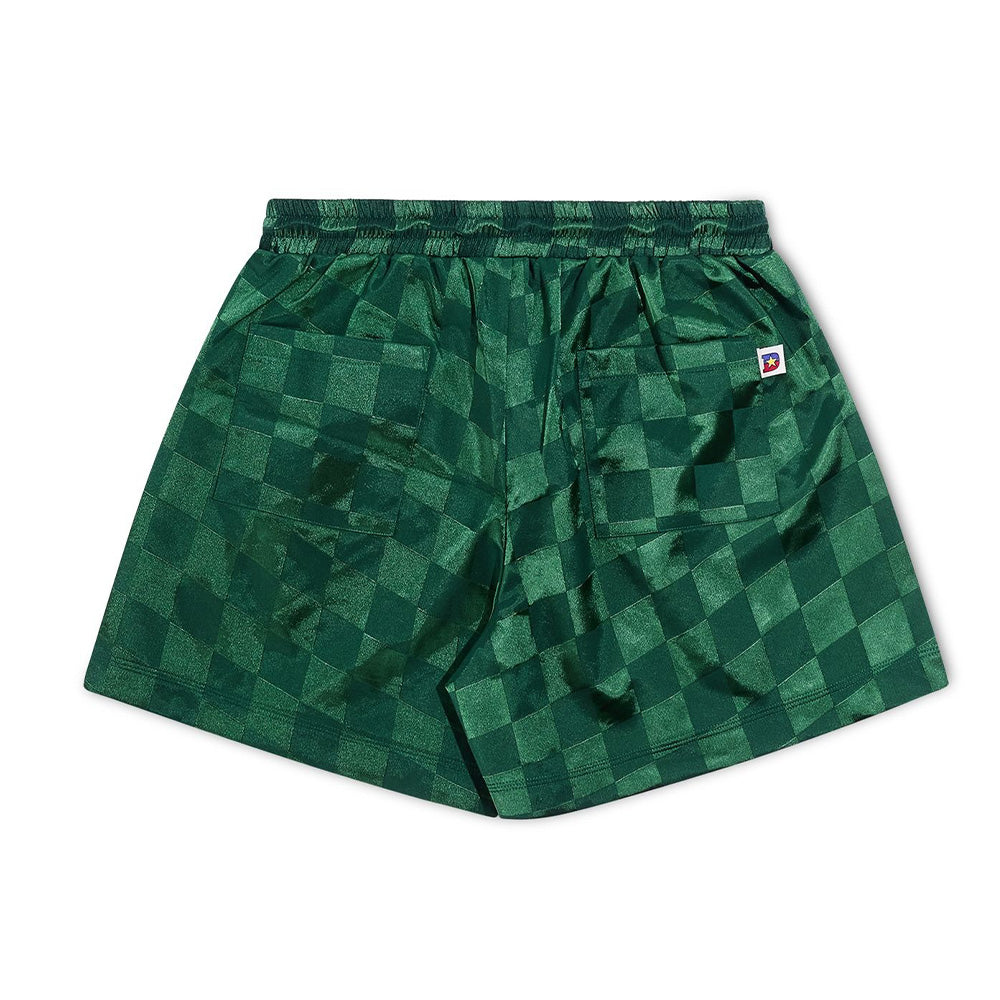 Diet Starts Monday Checkered Nylon Shorts - Green