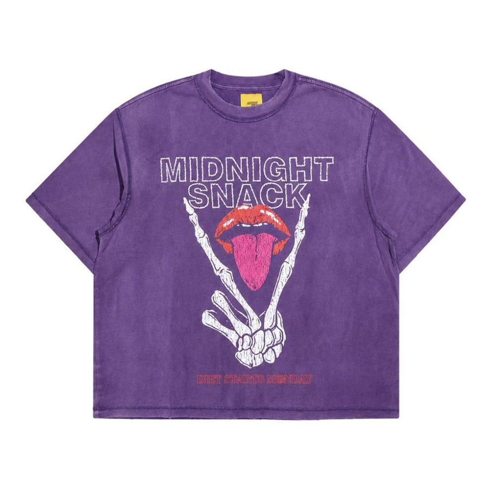 Diet Starts Monday Midnight Snack SS Tee - WASHED PURPLE