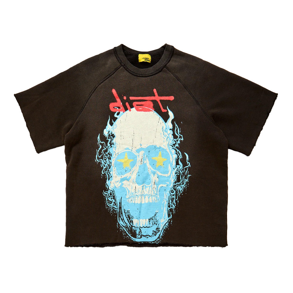 Diet Starts Monday Skull HAlf Sleeve Crewneck Sweater