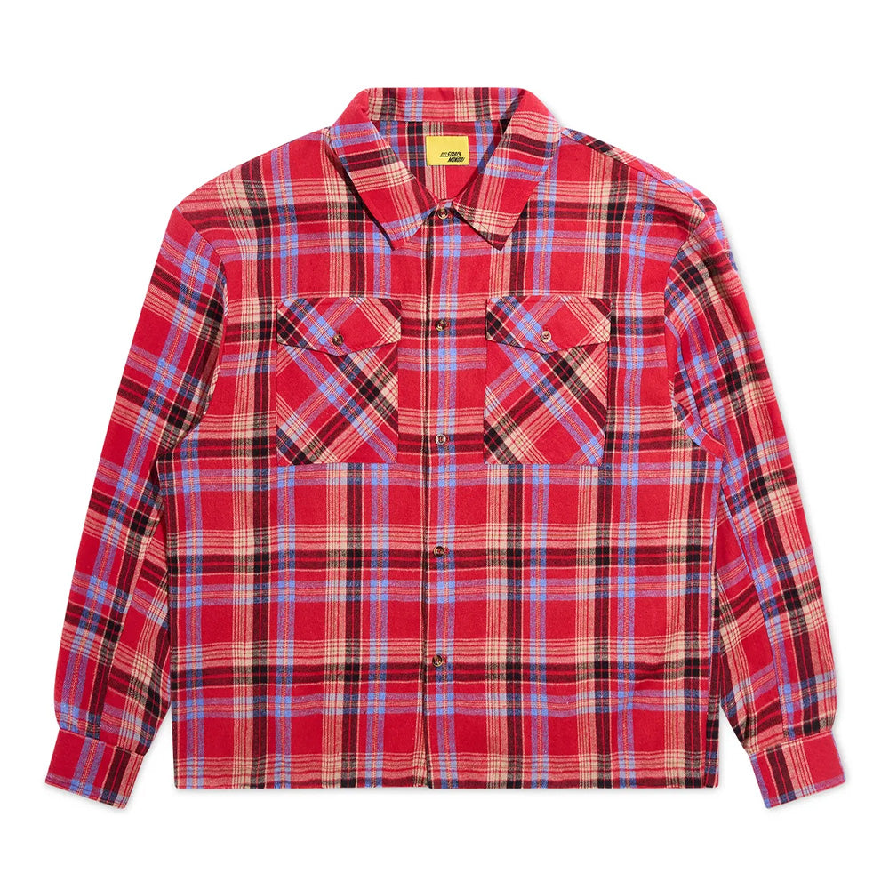 Diet Starts Monday Star Plaid LS Flannel