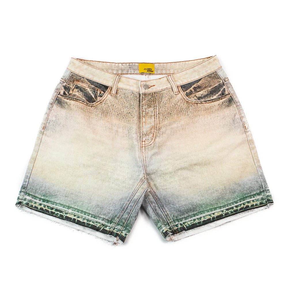 Diet Starts Monday Ombre Printed Denim Short