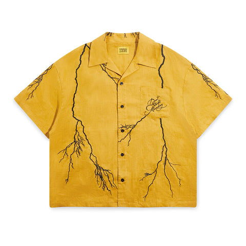 Diet Starts Monday Lightning Linen SS Woven Button Up