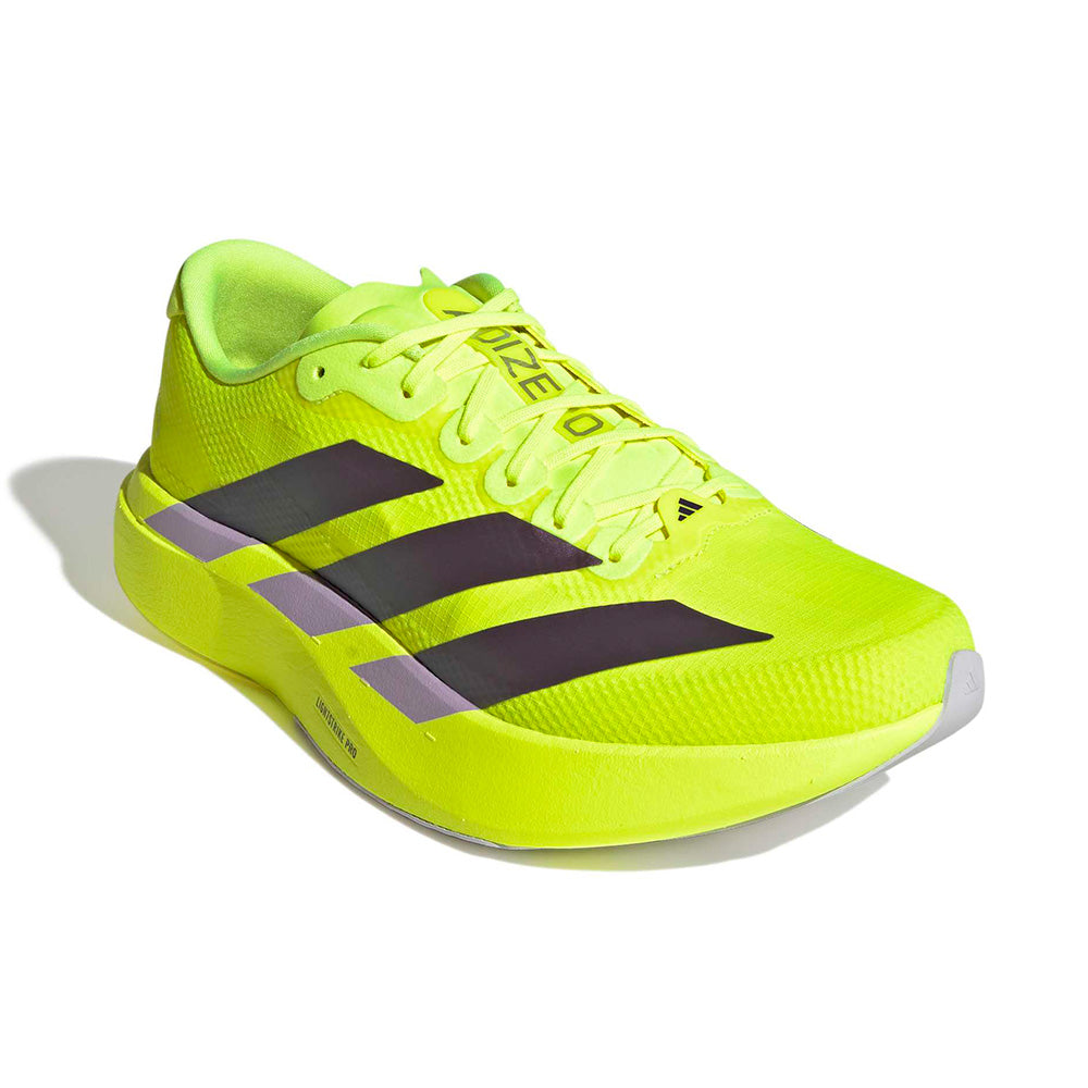 adidas Adizero Evo SL Woven Shoes - Men's - Solar Yellow / Aurora Plum / Powder Plum