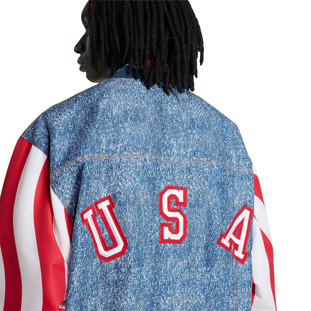 USA x Adidas Denim Graphic Track Jacket – Fresh Rags FL