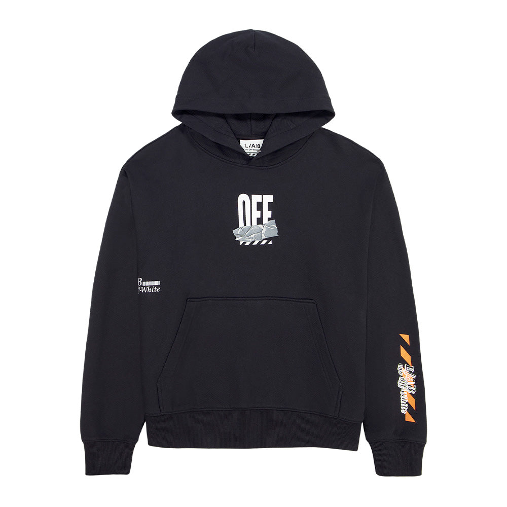 L/AB c/o Off-White Off Active Duct Tape Pullover Hoodie – Fresh
