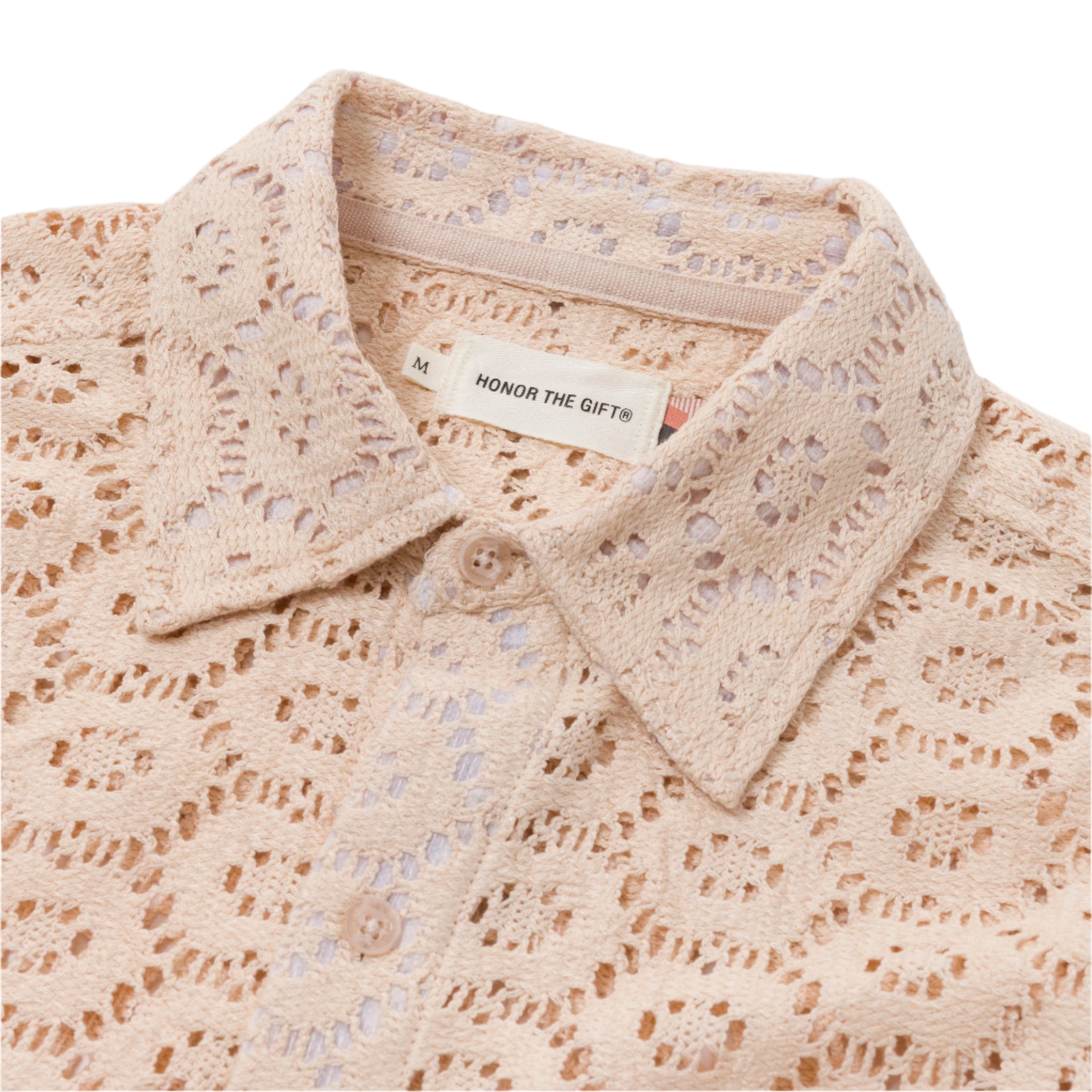 Honor The Gift Crochet Woven Button Up