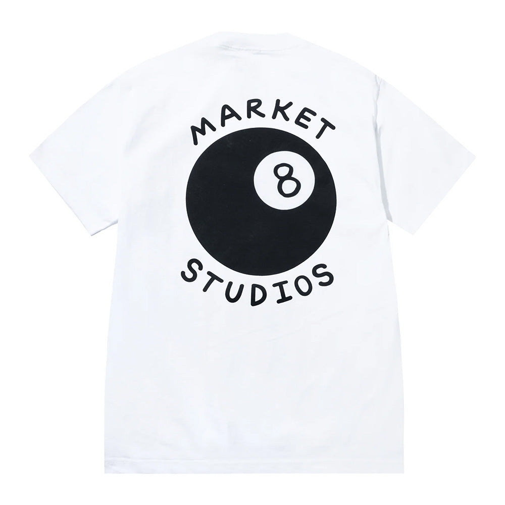 Market Studios Eight Ball SS Tee - White