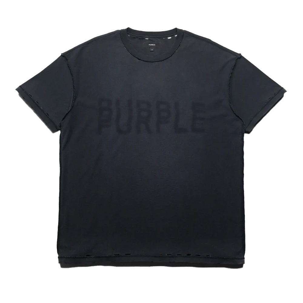 Purple Textured Inside Out SS Tee