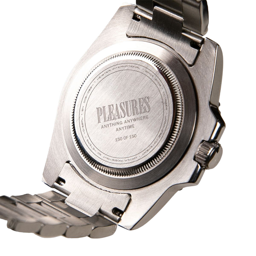 Pleasures Anytime Stainless Steel Watch - Black Bezel