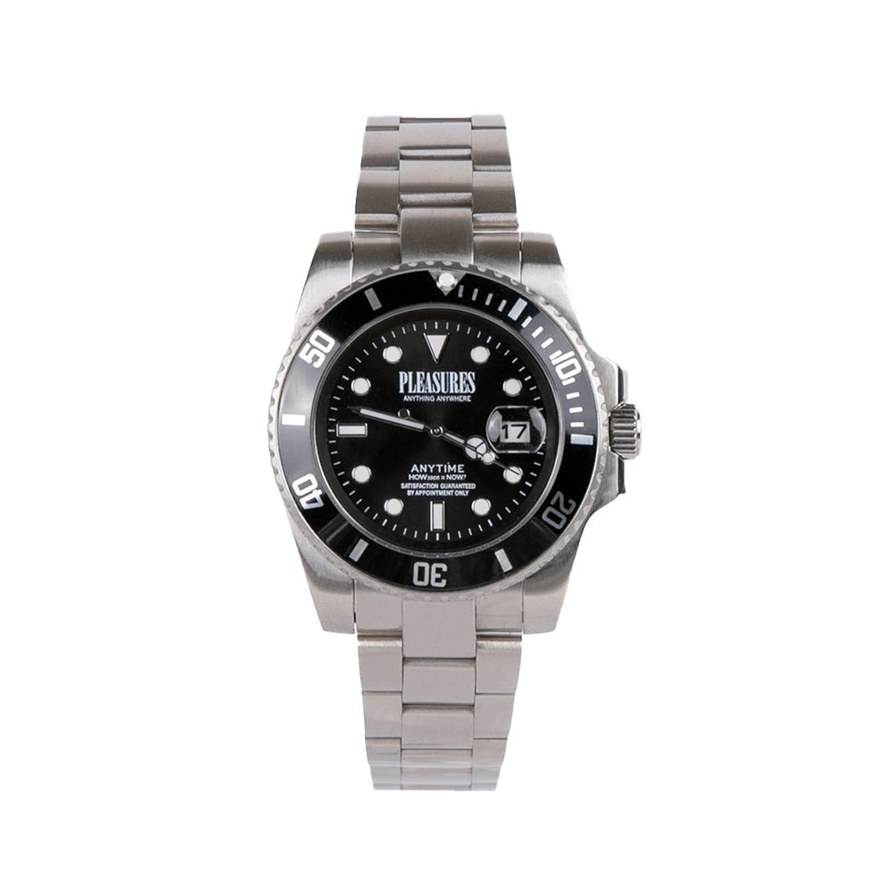 Pleasures Anytime Stainless Steel Watch - Black Bezel