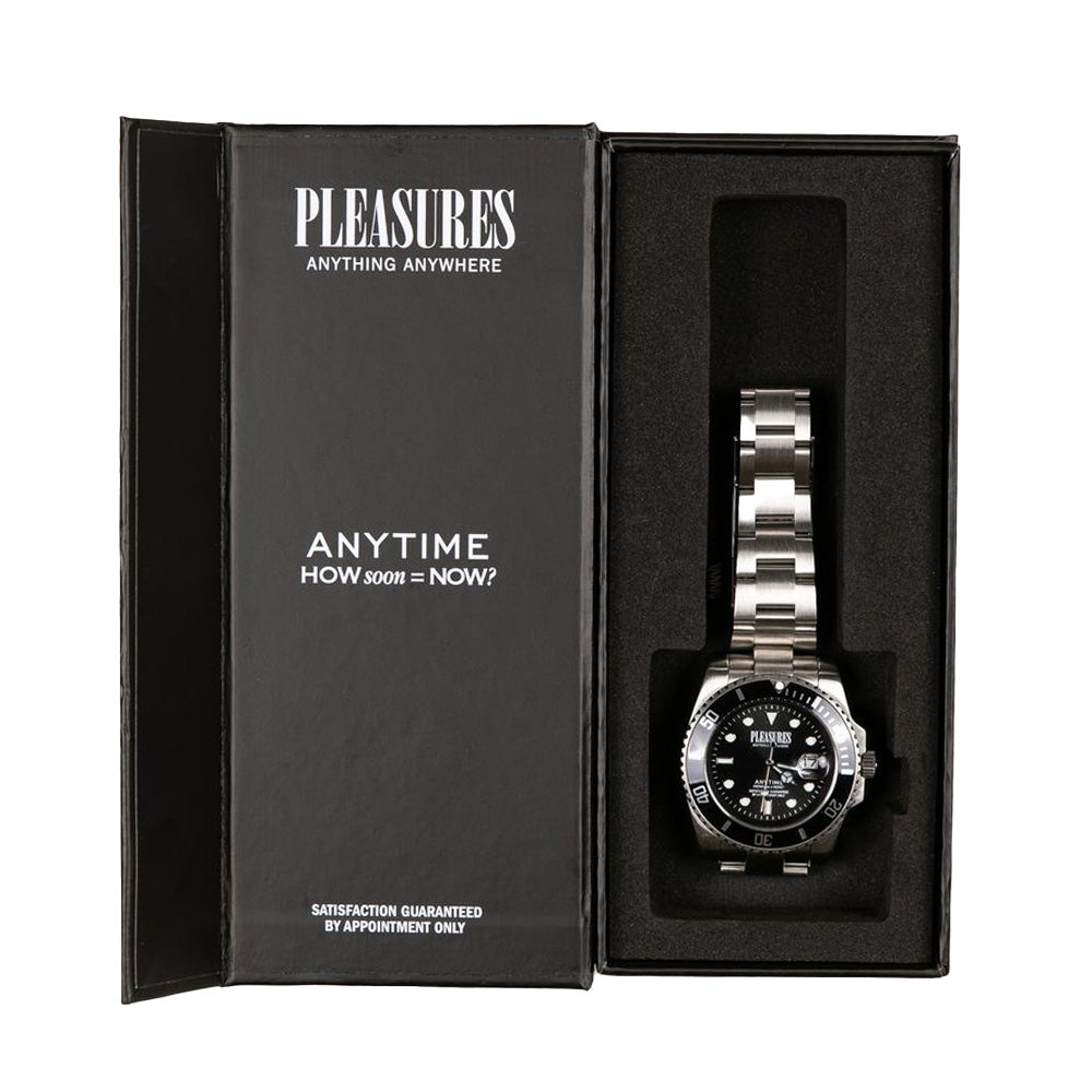Pleasures Anytime Stainless Steel Watch - Black Bezel