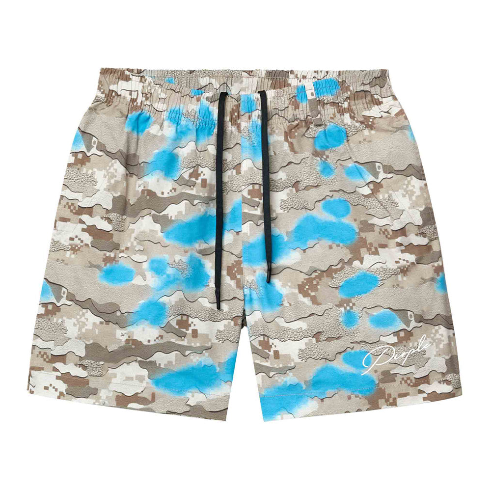 Purple All Round Digital Camo Nylon Short