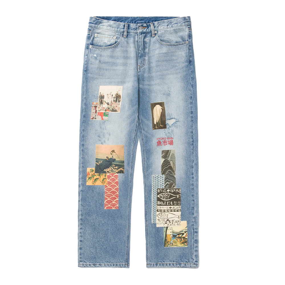 Ryoko Rain Fish Market Denim Pants