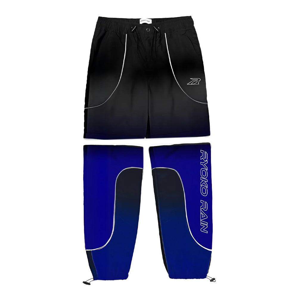Ryoko Rain Navy Blue Convertible Gradient Track Pants