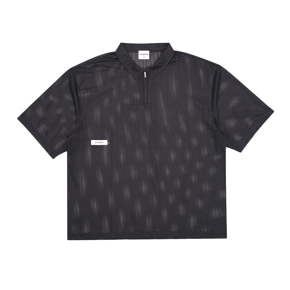 Students Golf Course Marshal SS Mesh 1/4 Zip Polo