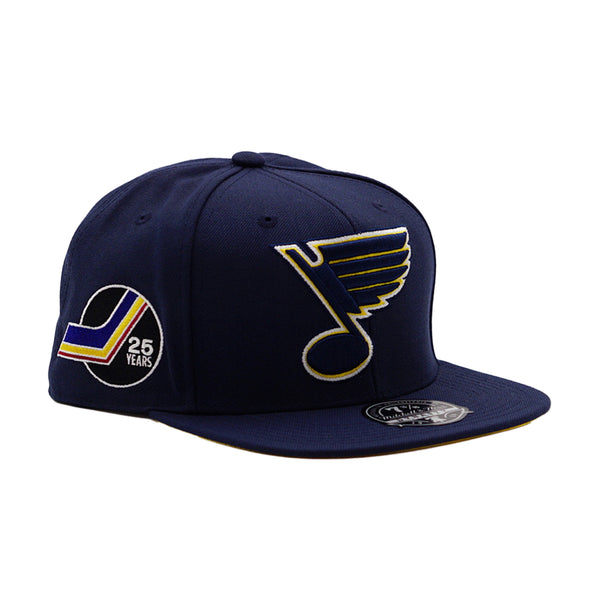 Mitchell & Ness St.Louis Blues 25th Anniversary Two Tone Vintage Cord  Edition Dynasty Fitted Hat, FITTED HATS, CAPS