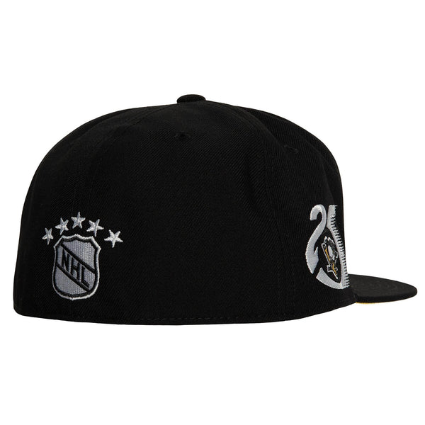 Pittsburgh Penguins 2T XL-WORDMARK Grey-Black Fitted Hat