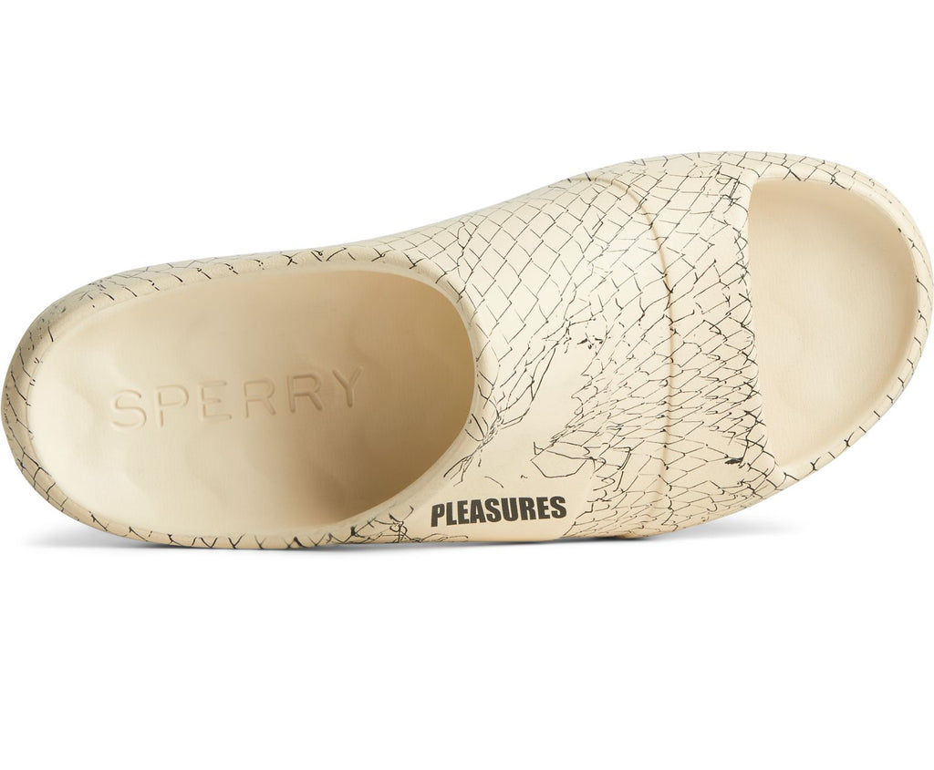 Sperry X Pleasures Float Slides Cream
