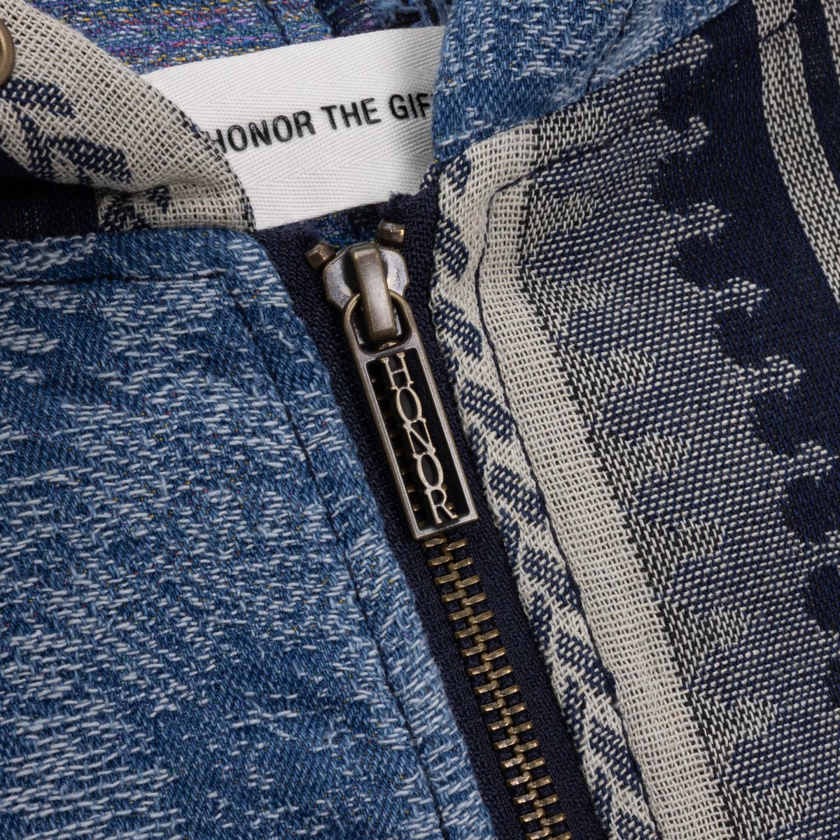 Honor The Gift Indigo Tapestry Full Zip Hoodie