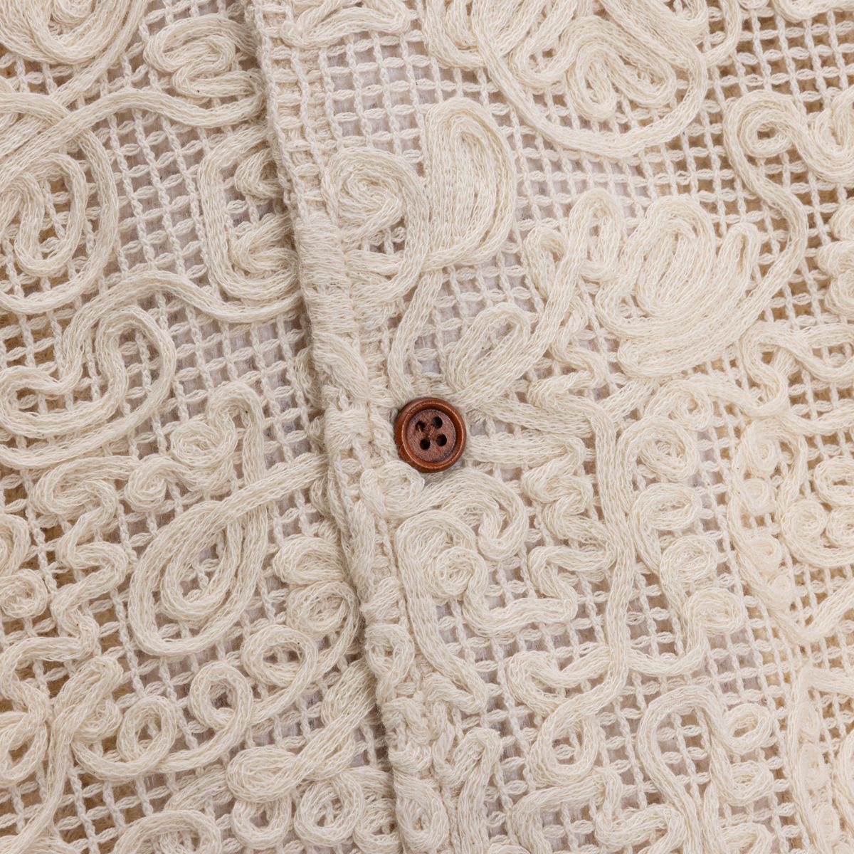 Honor The Gift Mind Maze Crochet Camp SS Button Up