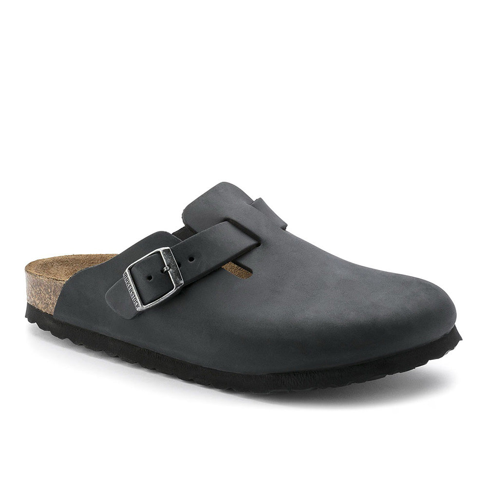 Birkenstock Boston NU Oiled Leather - Black