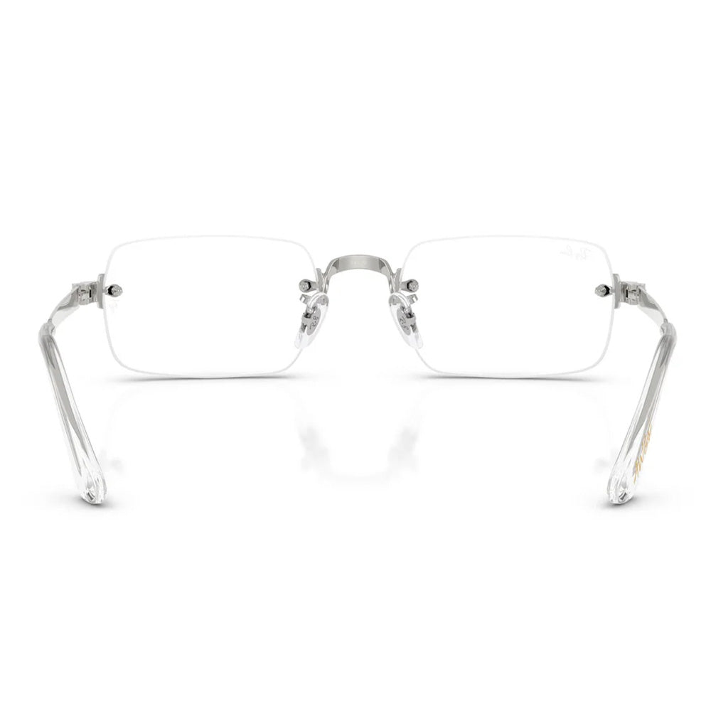 A$AP Rocky X Ray-Ban Optical "Rimless" Polished Silver with Clear Lens